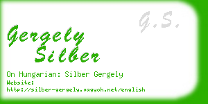 gergely silber business card